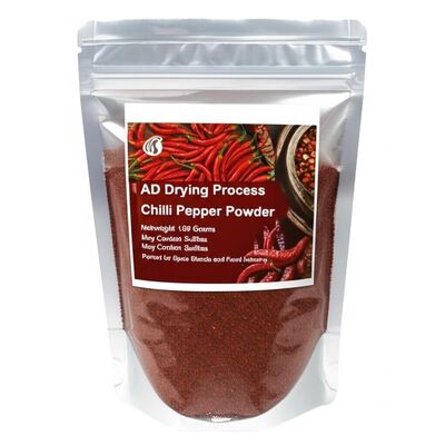 Polvere di peperoncino verde organico con 0-100 SHU livello di calore e 100 grammi di peso netto per la cucina cinese