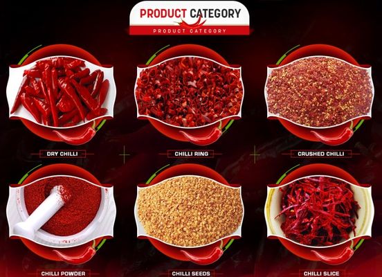 2% Massima percentuale di rottura Chilli rosso secco all'aria con campione e carico raccolto