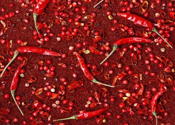 Il peperoncino rosso schiacciato piccante caldo spolverizza 60 la maglia 120 ASTA